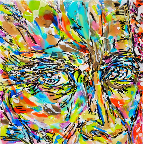 Portrait "Origin" von Karine Langevin Kjl, Malerei kaufen auf Singulart