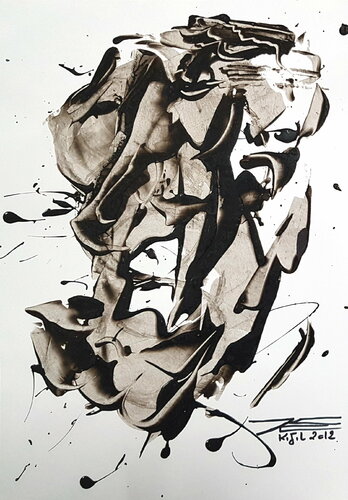 162 Le Samouraï von Karine Langevin Kjl, Werk auf Papier kaufen auf Singulart