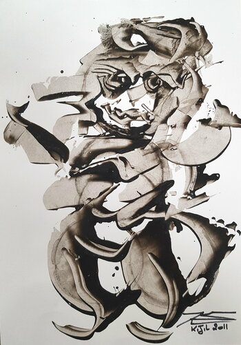 135 Poupée par Karine Langevin Kjl, Œuvre sur papier en vente sur Singulart