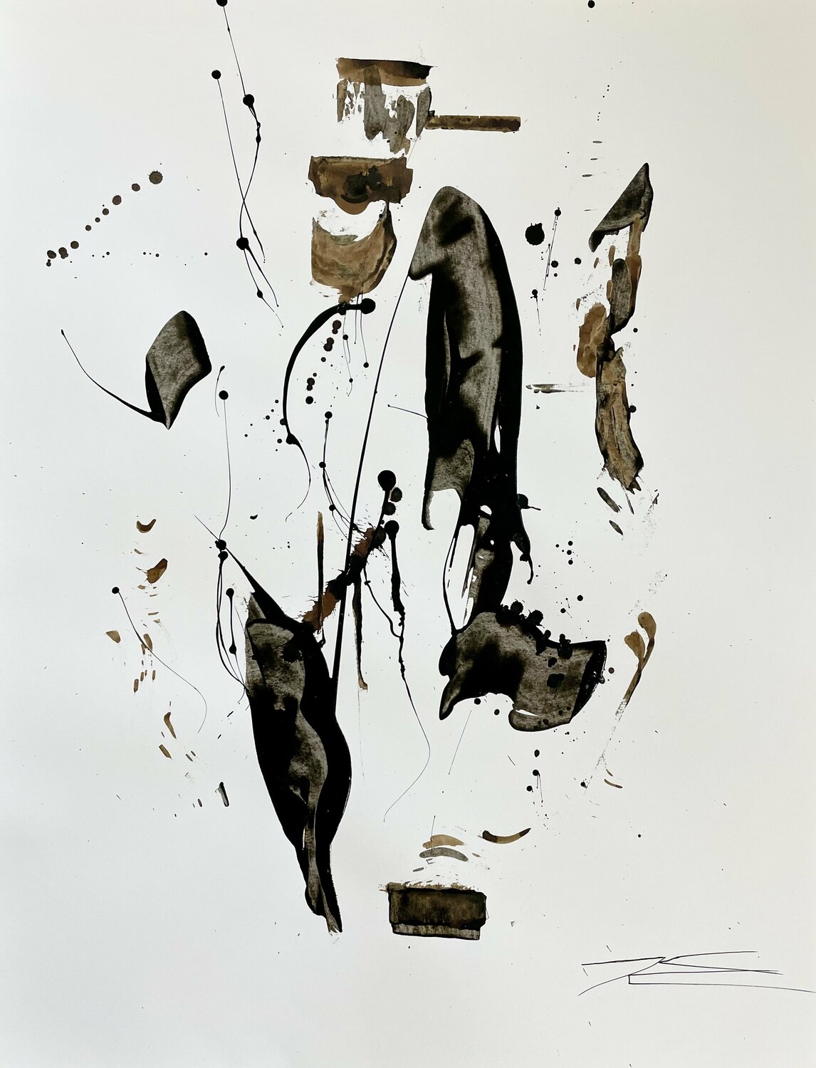 « En Vue. » N°03032022 Karine Langevin Kjl Werk auf Papier zu verkaufen