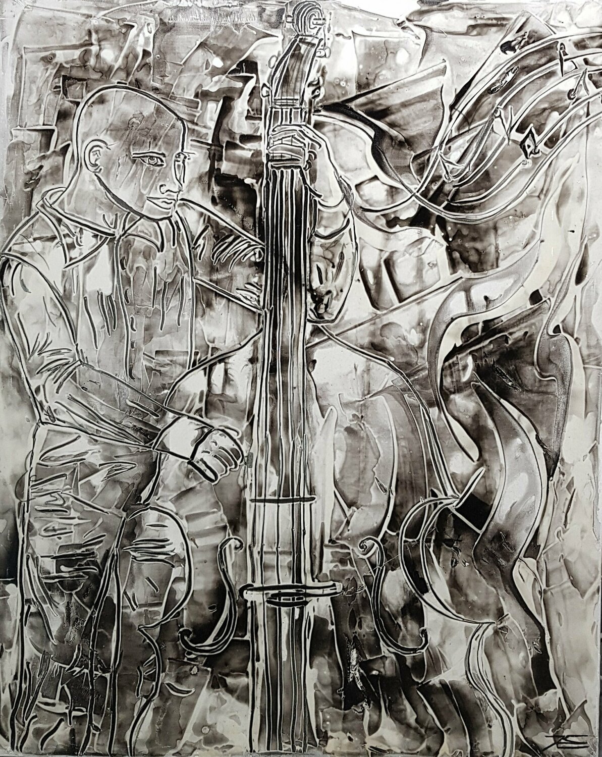 Le Contrebassiste Karine Langevin Kjl