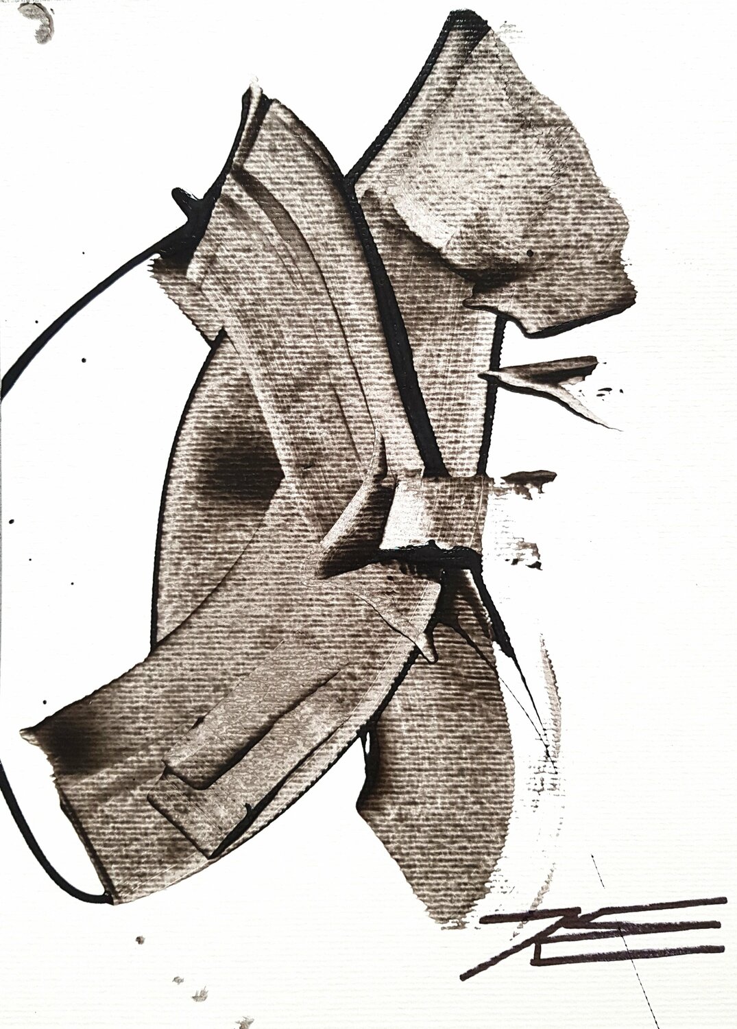 15096 La Marche Le Sport Karine Langevin Kjl Werk auf Papier zu verkaufen