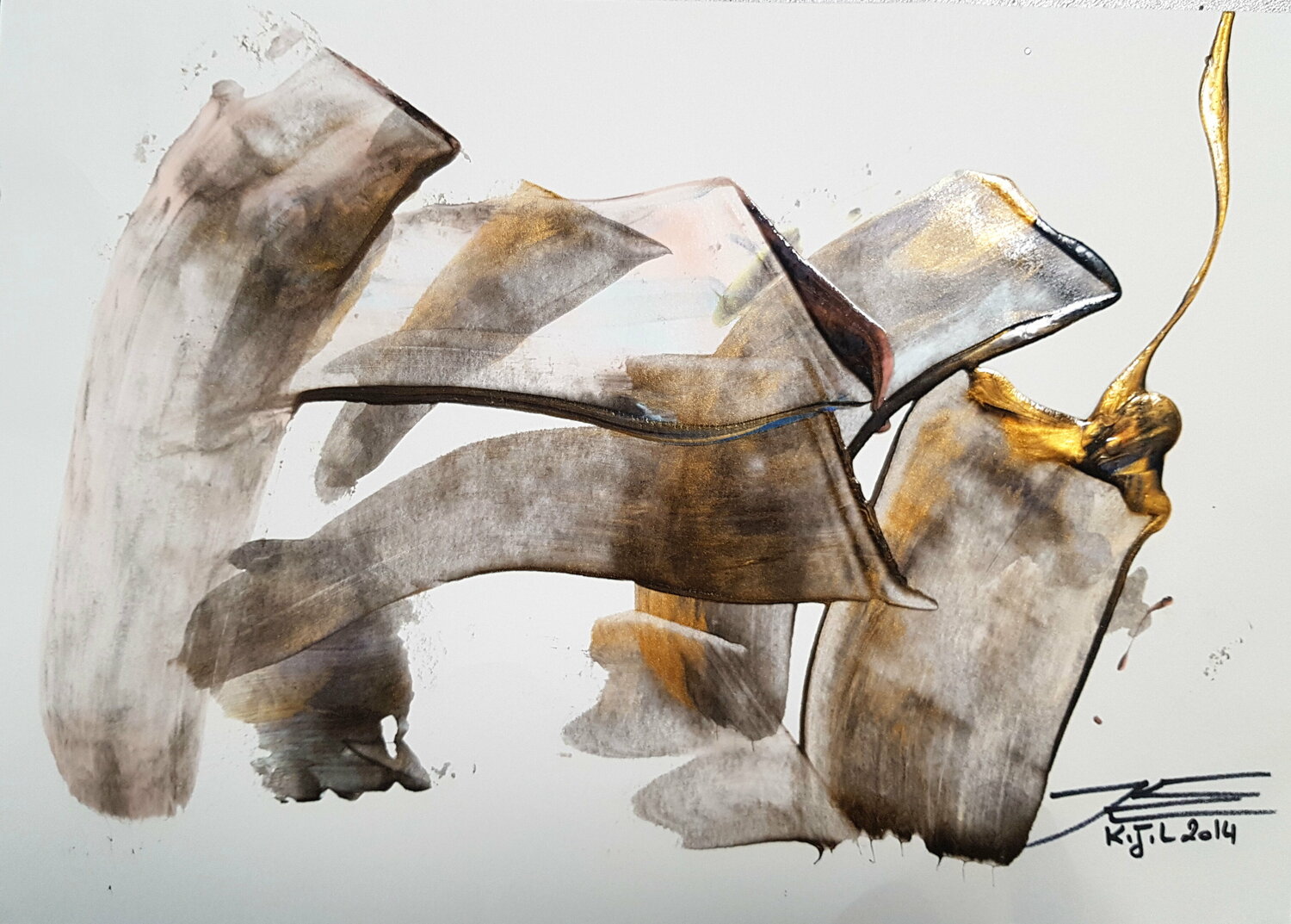 14755 Le Canapé Karine Langevin Kjl Werk auf Papier zu verkaufen