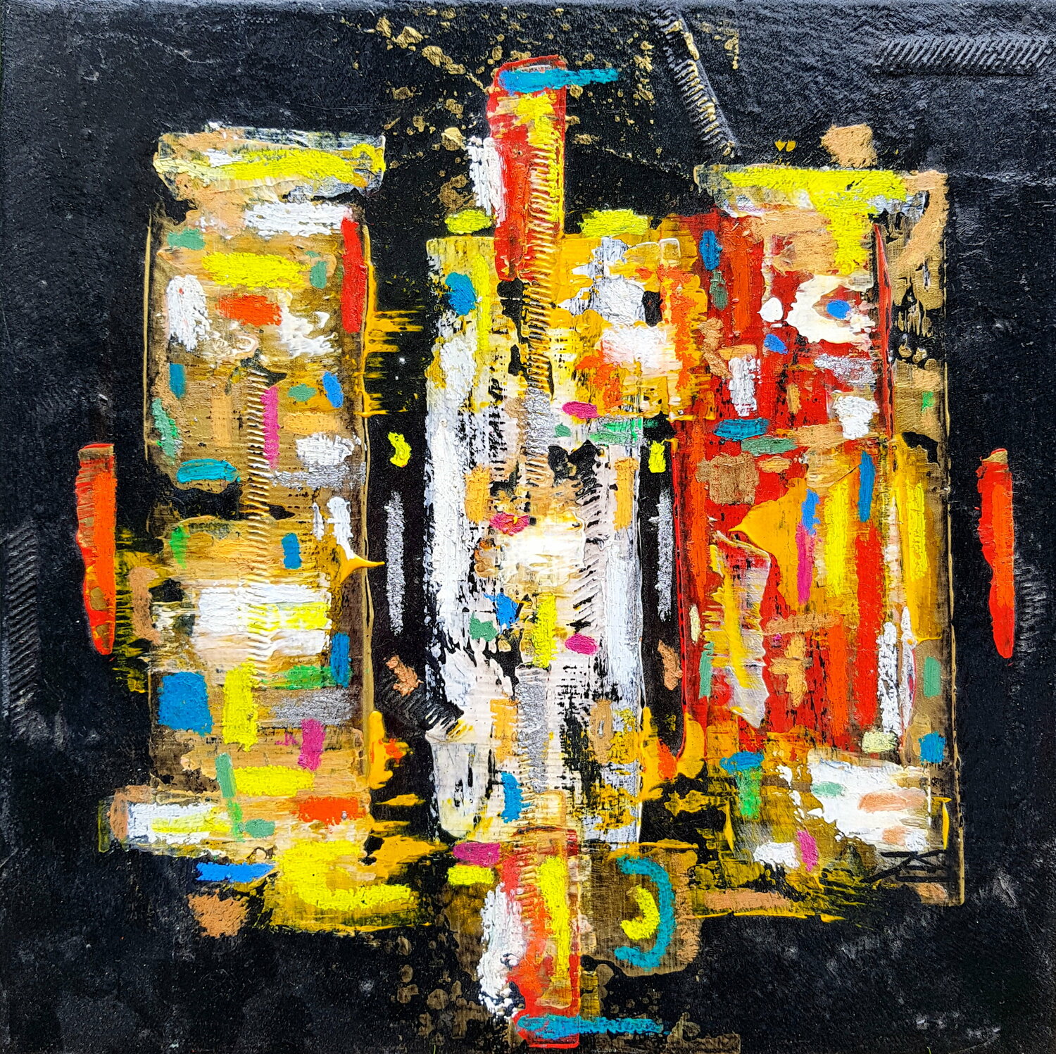 Colors3 - Série ZEN - 2008 Karine Langevin Kjl Originalgemälde zu verkaufen