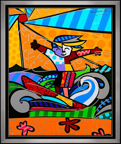 Surfer Boy van Romero Britto, Afdruk te koop op Singulart