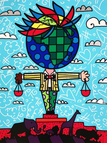 Africa van Romero Britto, Afdruk te koop op Singulart