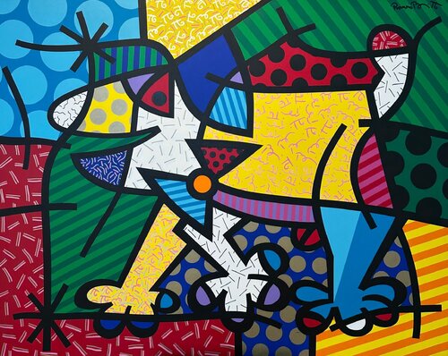 Dog van Romero Britto, Schilderij te koop op Singulart