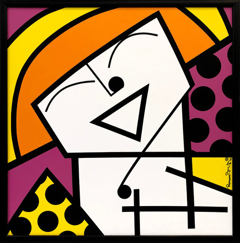 Japanese Smile (original painting) van Romero Britto, Schilderij te koop op Singulart