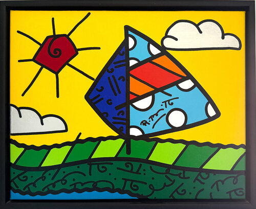 O Sonho do Antony—Portuguese for Antony's Dream de Romero Britto, Pintura a la venta en Singulart