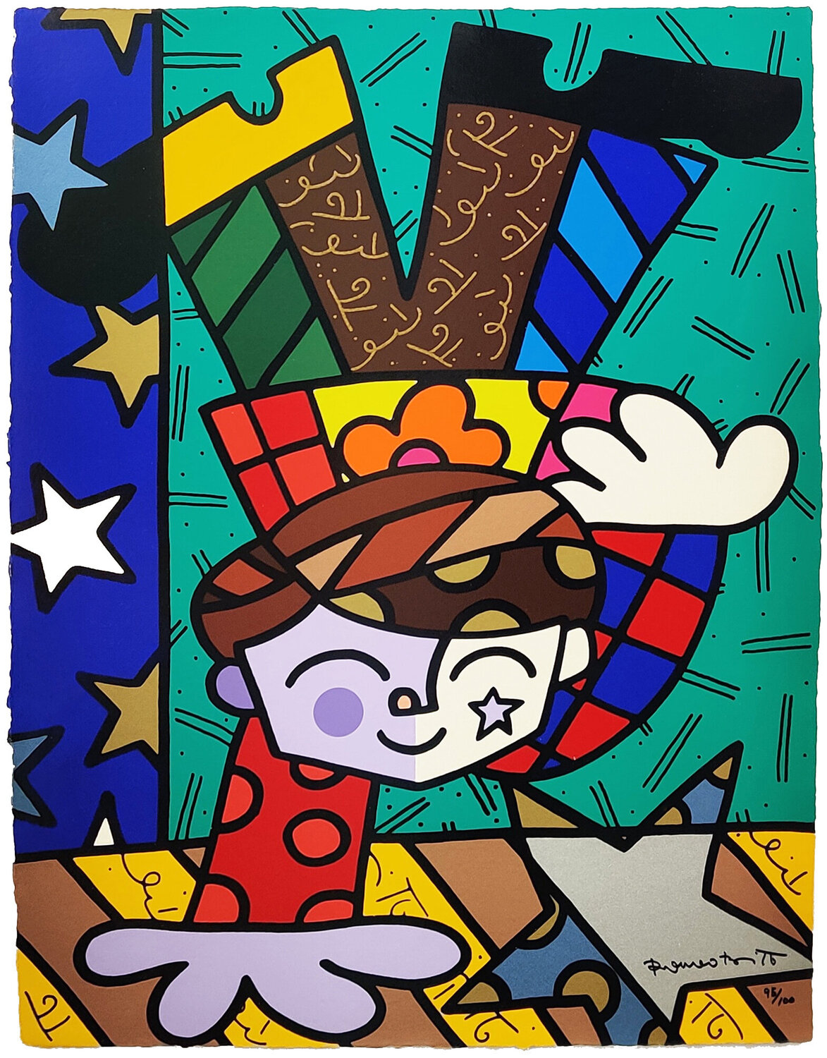 UPSIDEDOWN TOO Romero Britto Stampa in vendita