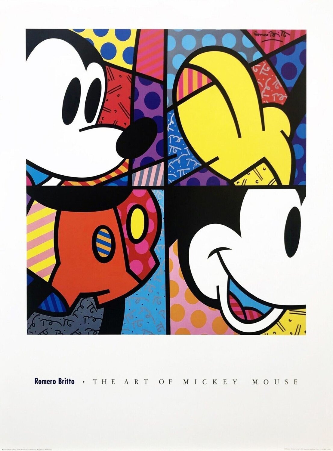 MICKEY FROM HEAD TO TOE Romero Britto Afdruk te koop