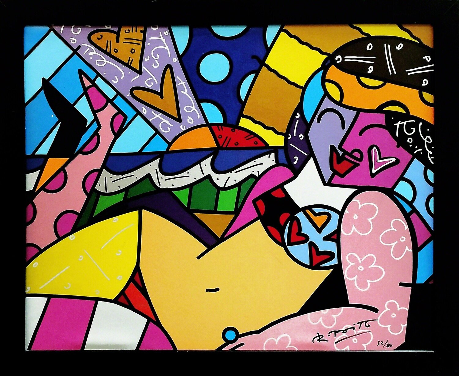 UNKNOWN (BEACH) Romero Britto Afdruk te koop