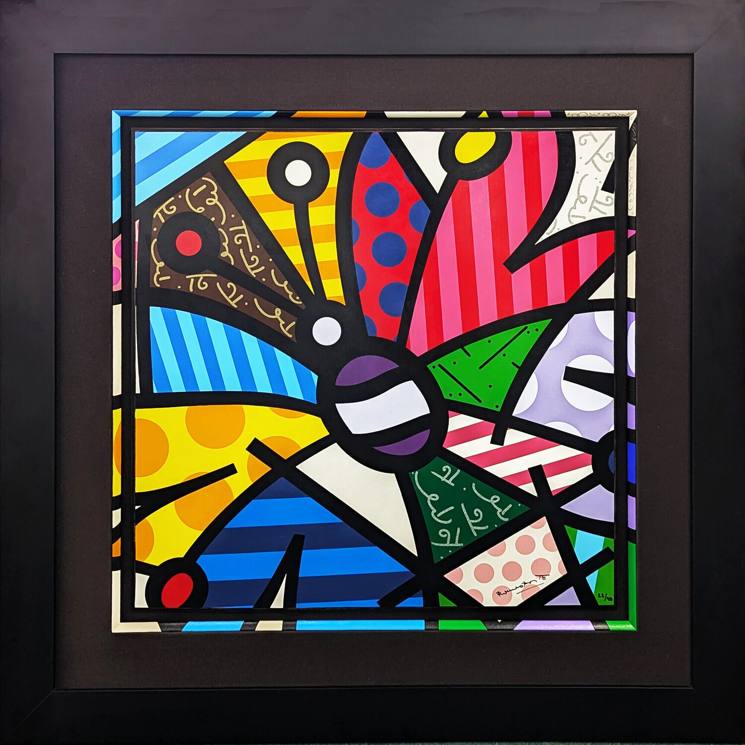 ROTHSCHILD BUTTERFLY (GESSO BOARD) Romero Britto Druck zu verkaufen