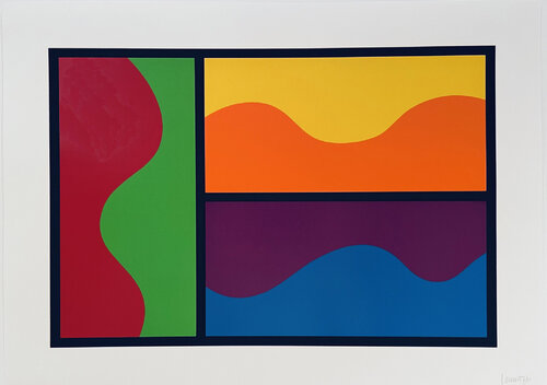 Colors Divides by Wavy Lines 1 de Sol LeWitt, Impresión a la venta en Singulart
