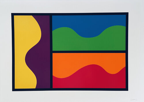Colors Divides by Wavy Lines 2 de Sol LeWitt, Impresión a la venta en Singulart