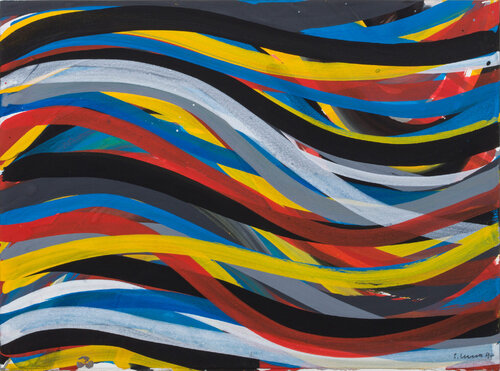 Wavy Brushstrokes de Sol LeWitt, Obra en papel a la venta en Singulart