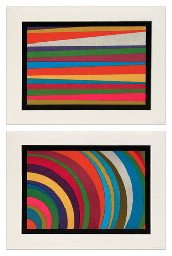 Irregular Arcs and Bands from Lower Left Side de Sol LeWitt, Impresión a la venta en Singulart