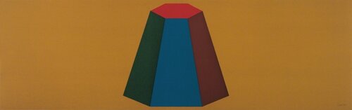 Flat Top Pyramid with Colors Superimposed (Yellow Ground) van Sol LeWitt, Afdruk te koop op Singulart