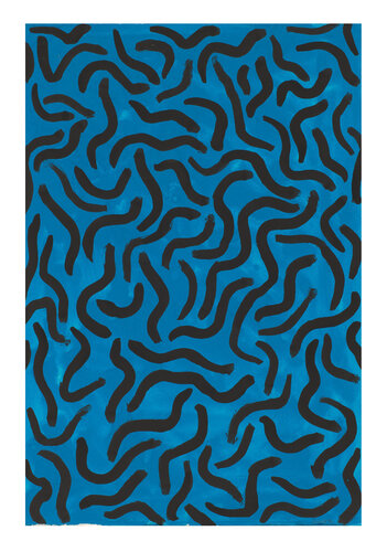 Squiggly Brushstrokes, Black van Sol LeWitt, Werk op papier te koop op Singulart