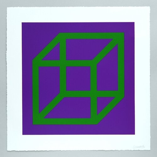 Open Cube in Color on Color Plate 21 di Sol LeWitt, Stampa in vendita su Singulart