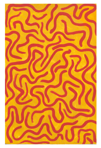 Squiggly Brushstrokes, Red di Sol LeWitt, Opera su carta in vendita su Singulart
