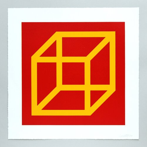Open Cube in Color on Color Plate 10 di Sol LeWitt, Stampa in vendita su Singulart