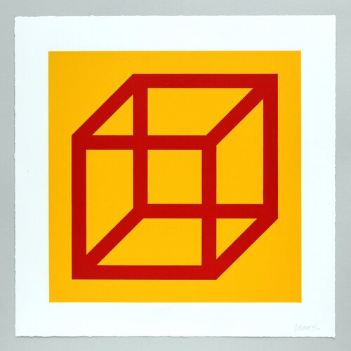 Open Cube in Color on Color Plate 01 di Sol LeWitt, Stampa in vendita su Singulart