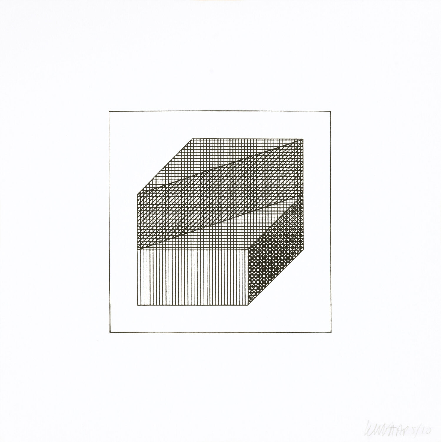 Twelve Forms Derived From a Cube 08 Sol LeWitt