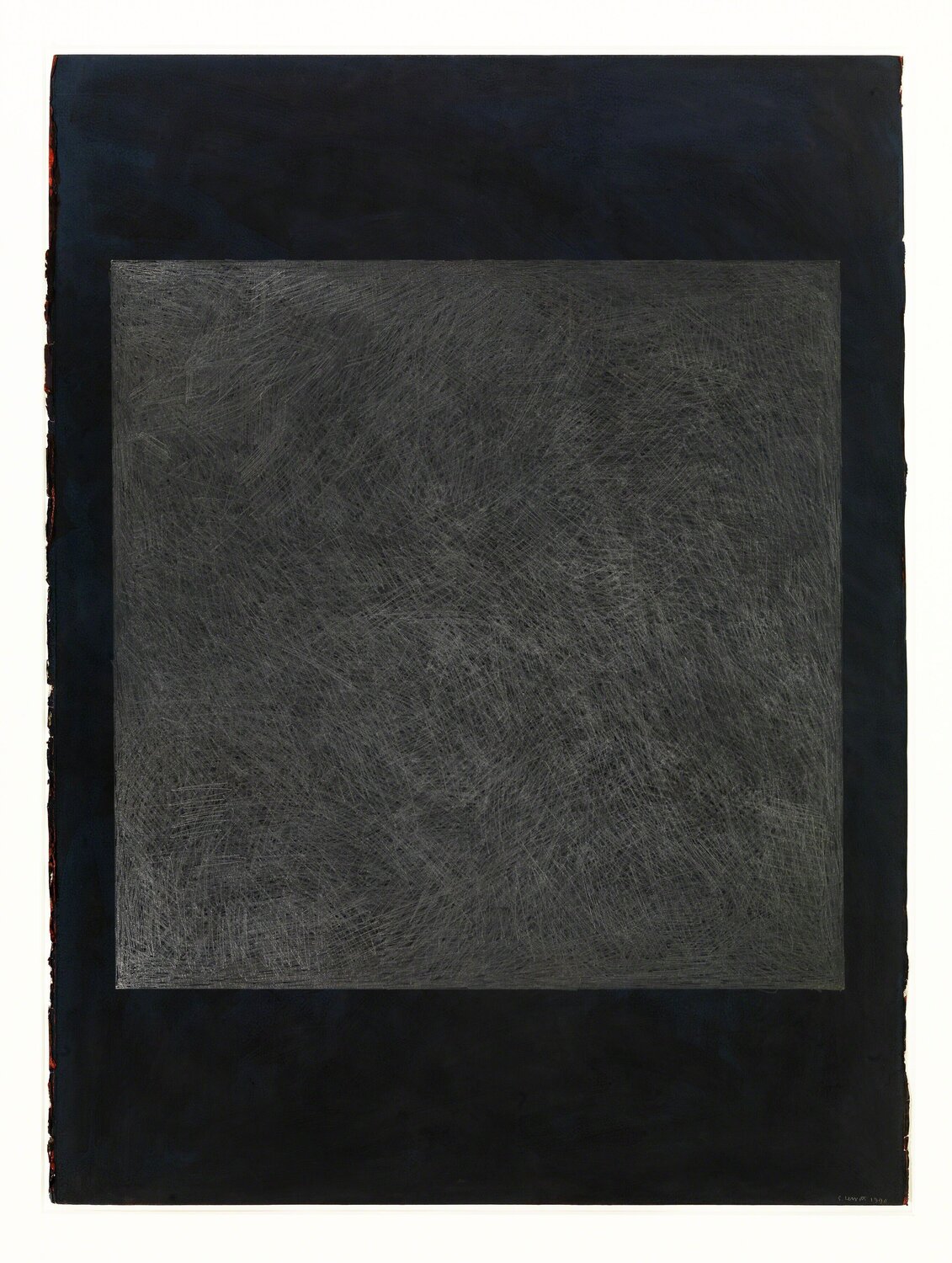 Color Gouache with Square with Scribbles Sol LeWitt