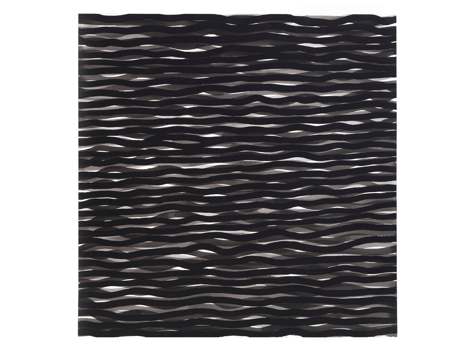 Horizontal Lines In Black and Gray Sol LeWitt