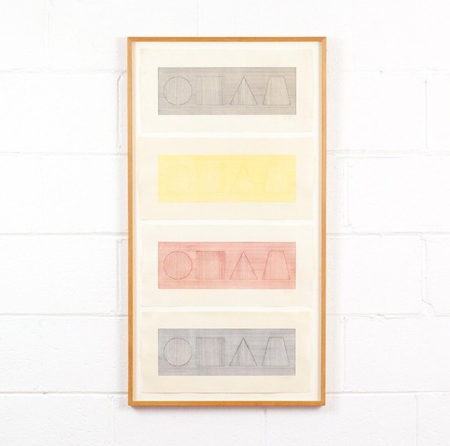 Four Part Combinations of Six Geometric Figures in Four Colors Sol LeWitt Druck zu verkaufen