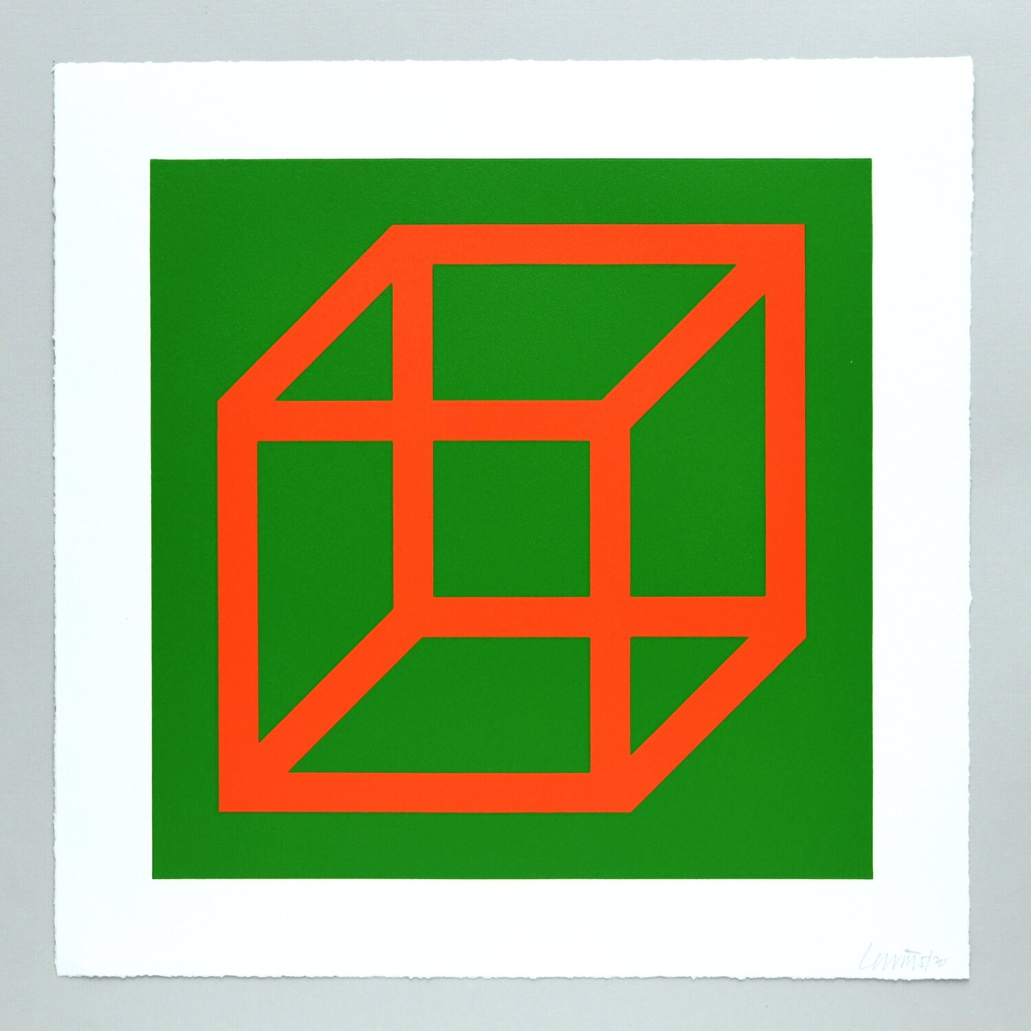 Open Cube in Color on Color Plate 16 Sol LeWitt