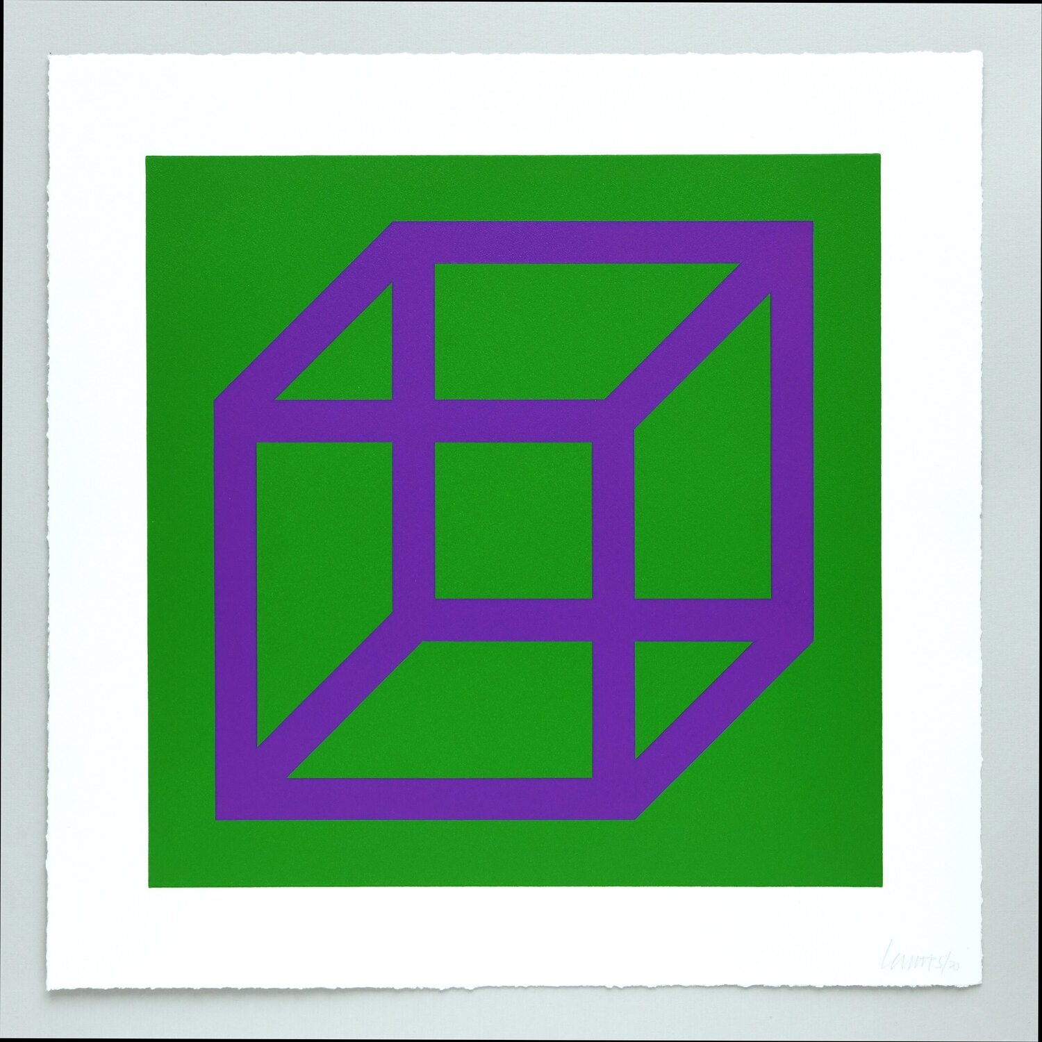 Open Cube in Color on Color Plate 30 Sol LeWitt