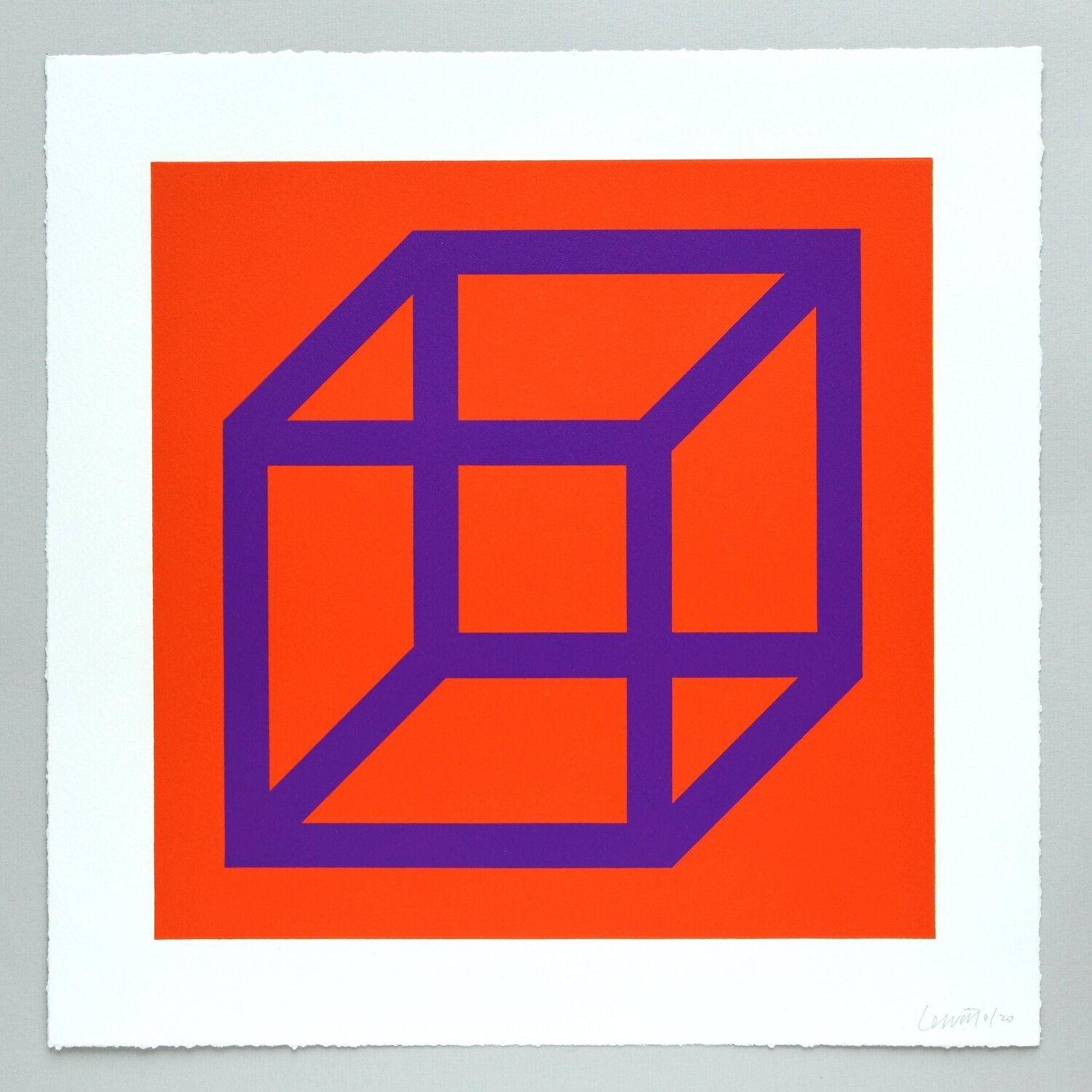 Open Cube in Color on Color Plate 29 Sol LeWitt