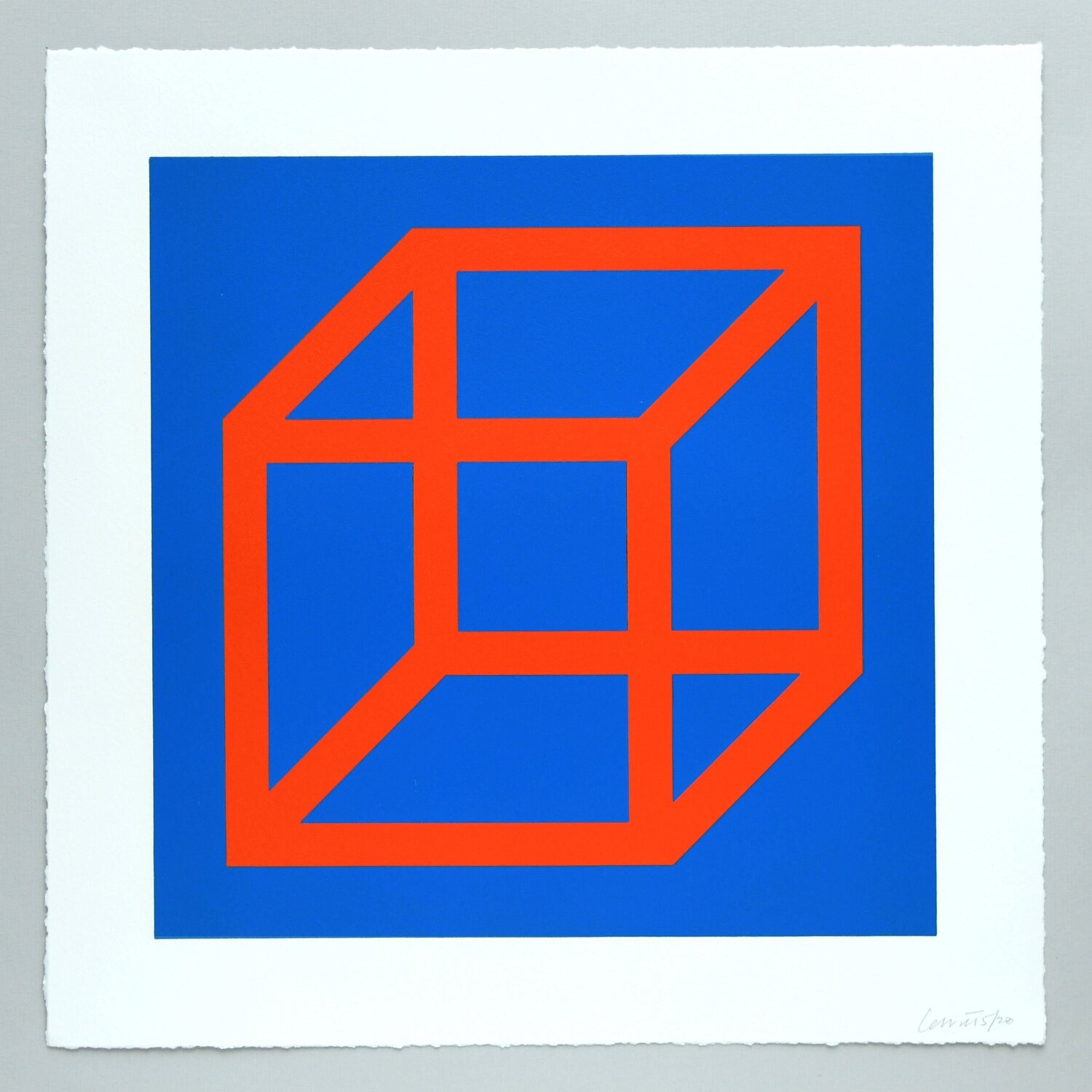 Open Cube in Color on Color Plate 20 Sol LeWitt
