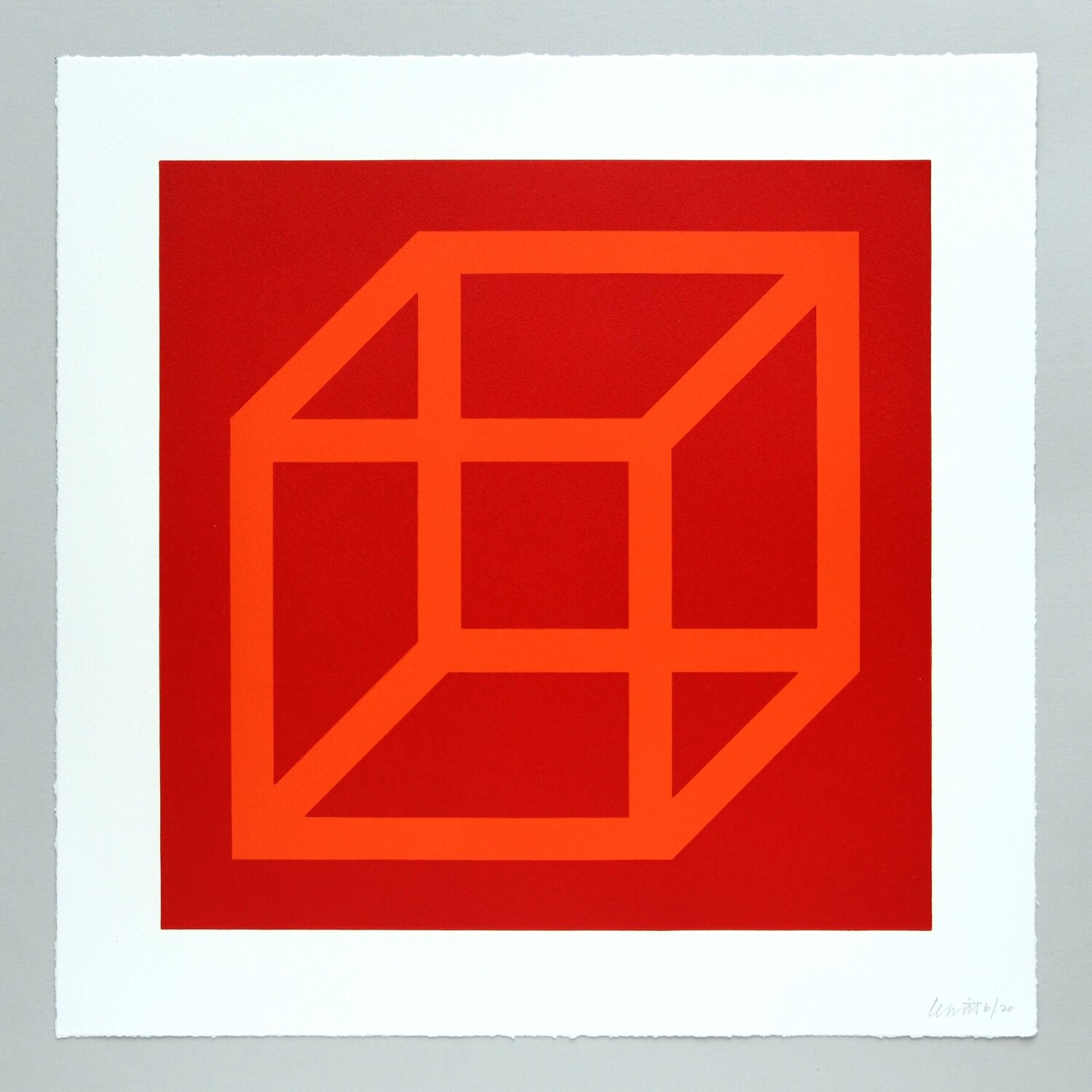 Open Cube in Color on Color Plate 18 Sol LeWitt
