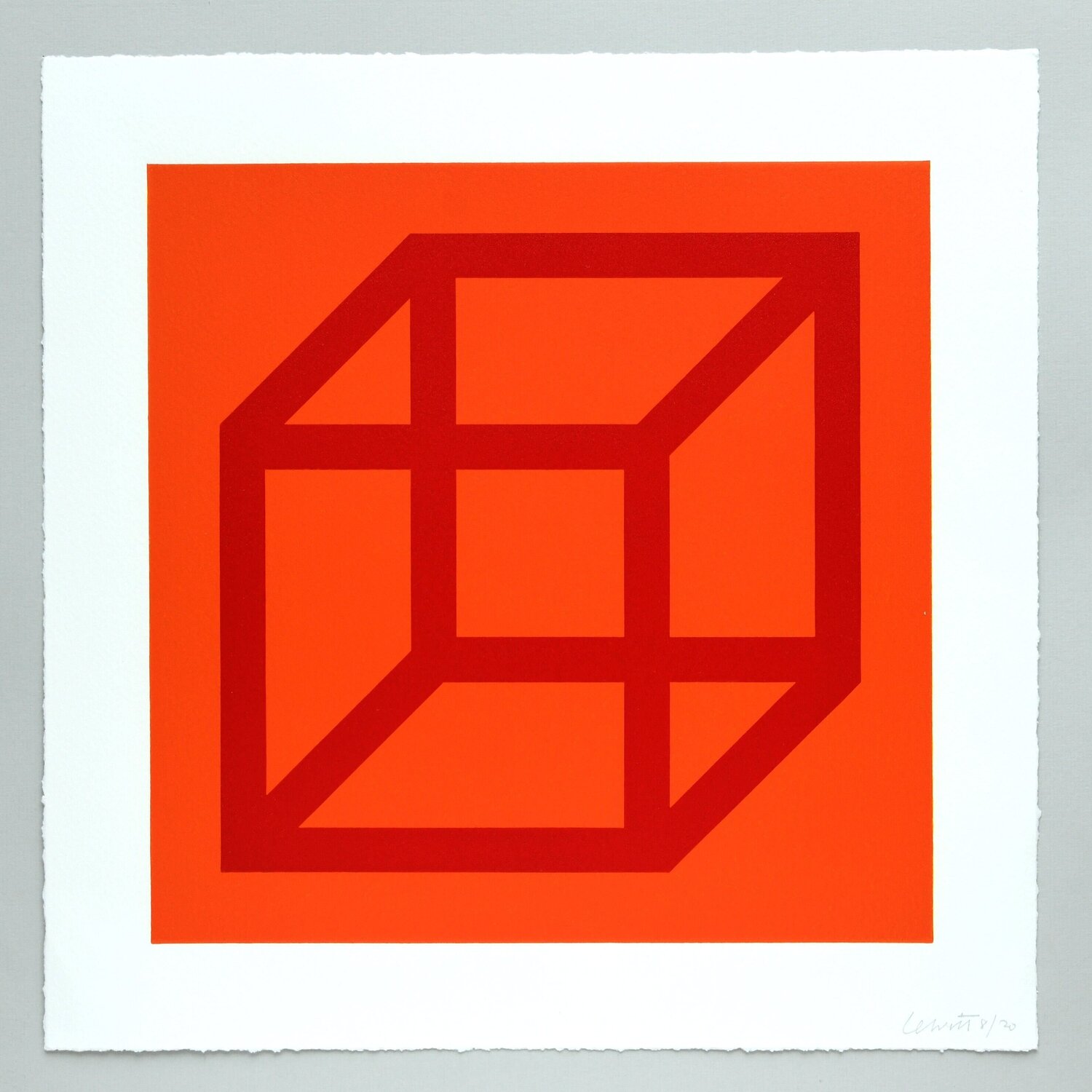 Open Cube in Color on Color Plate 03 Sol LeWitt
