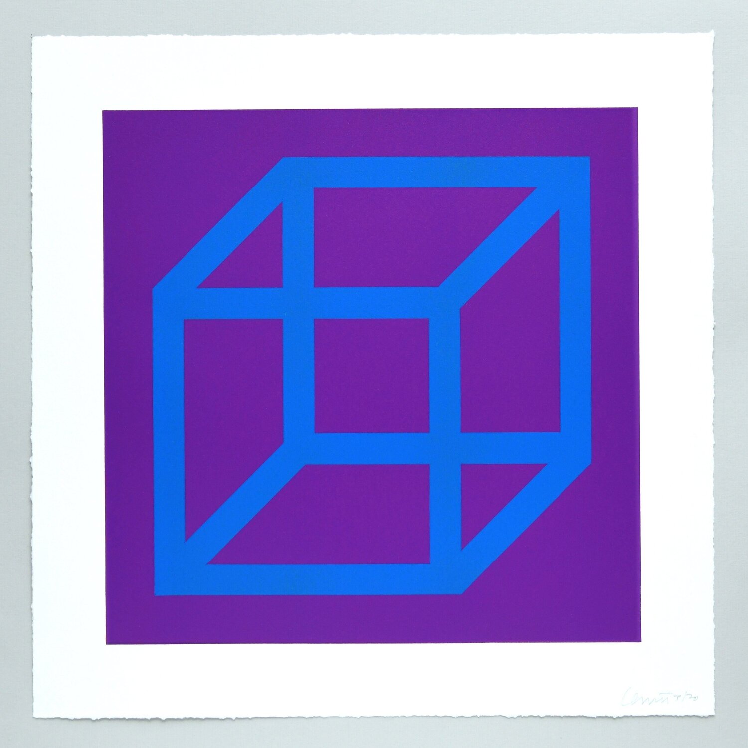 Open Cube in Color on Color Plate 13 Sol LeWitt