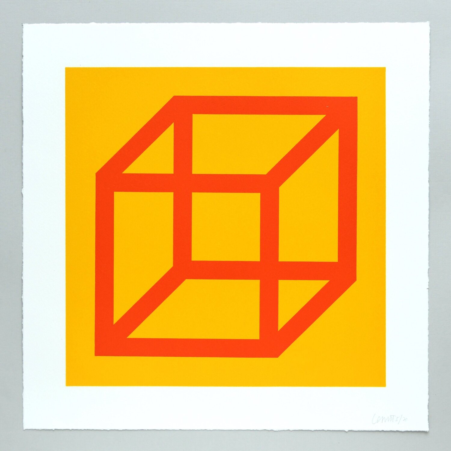 Open Cube in Color on Color Plate 19 Sol LeWitt