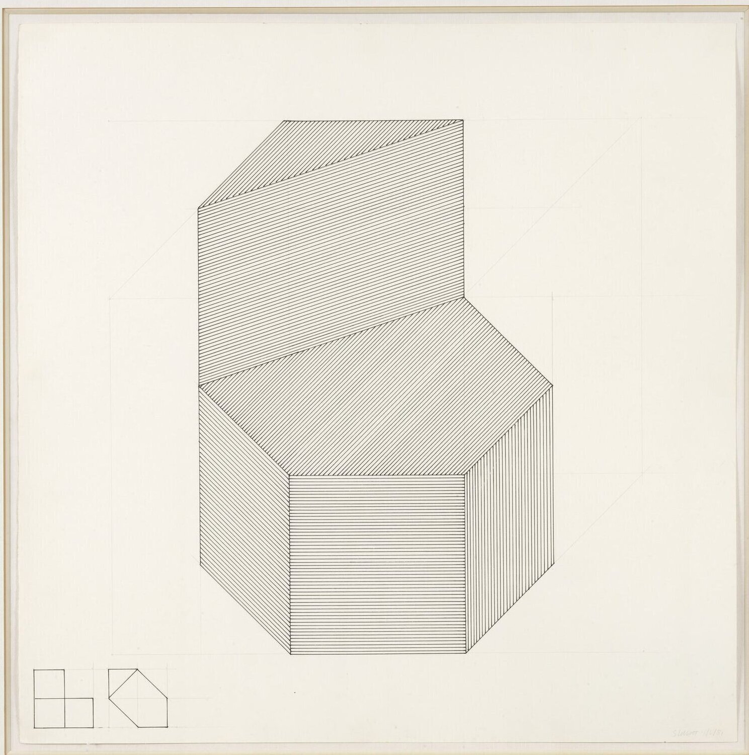 Untitled (Black and White Drawing) Sol LeWitt