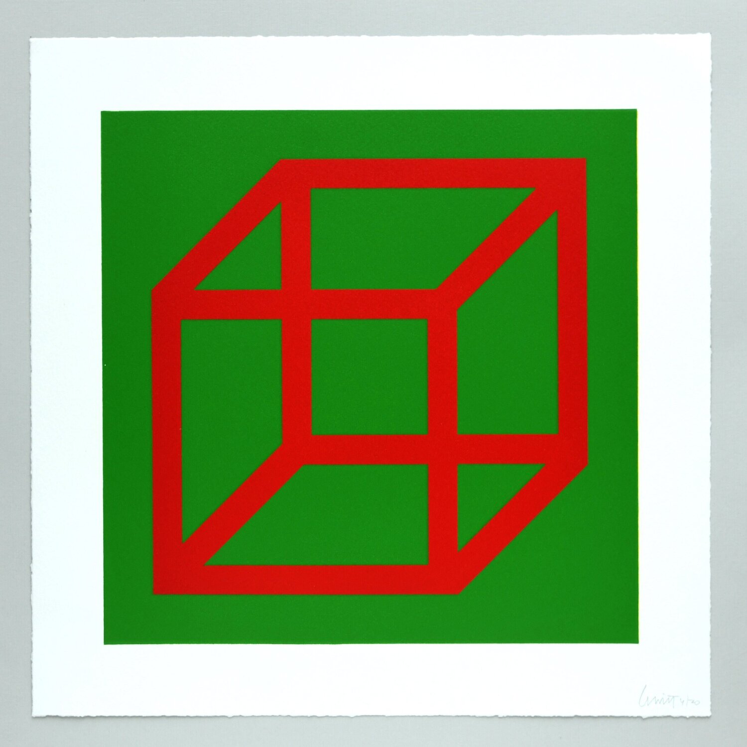 Open Cube in Color on Color Plate 04 Sol LeWitt
