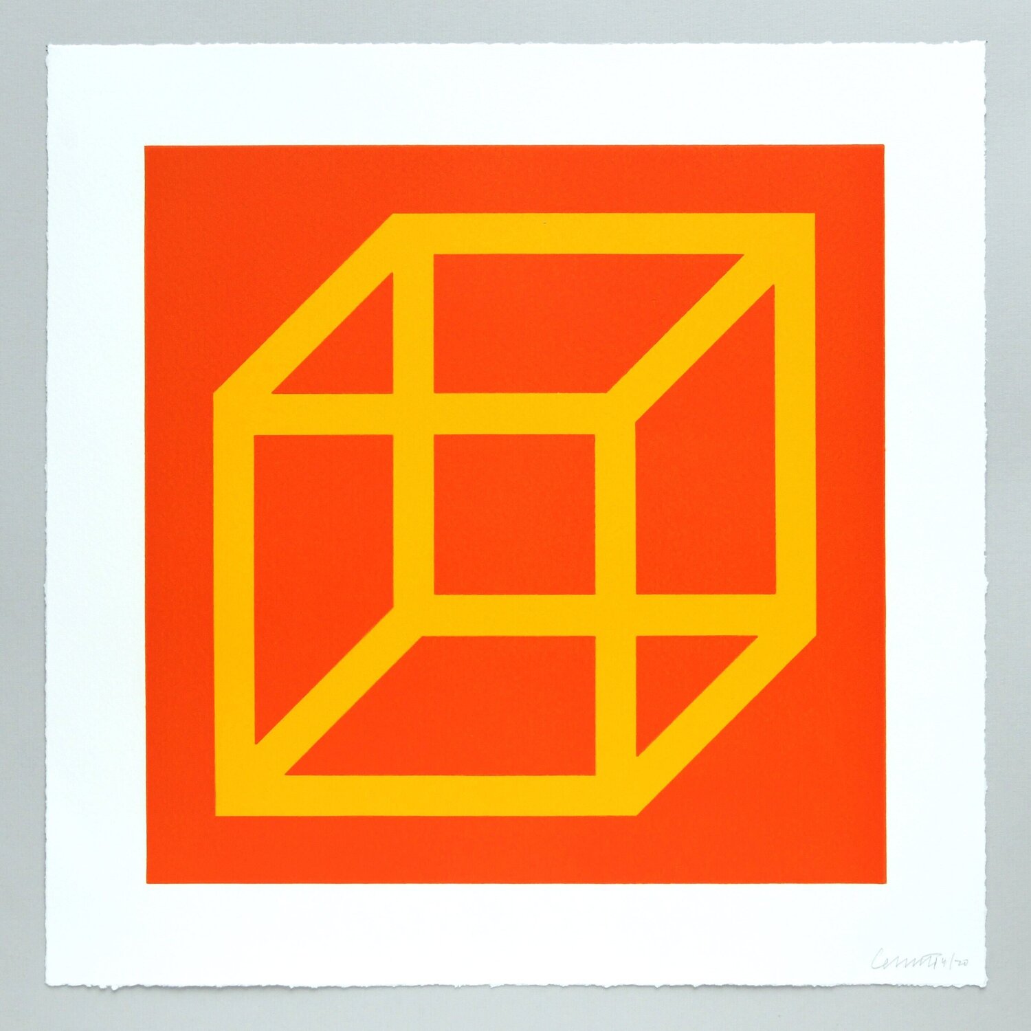 Open Cube in Color on Color Plate 07 Sol LeWitt