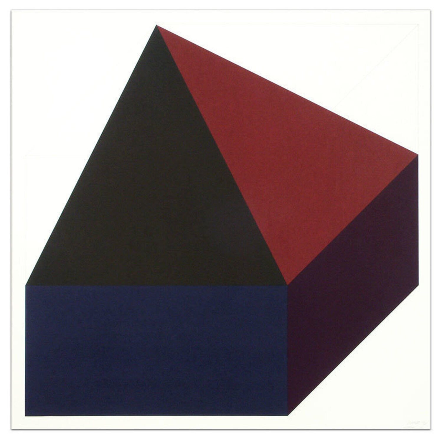 Forms Derived from a Cube (Colors Superimposed), Plate #10 Sol LeWitt
