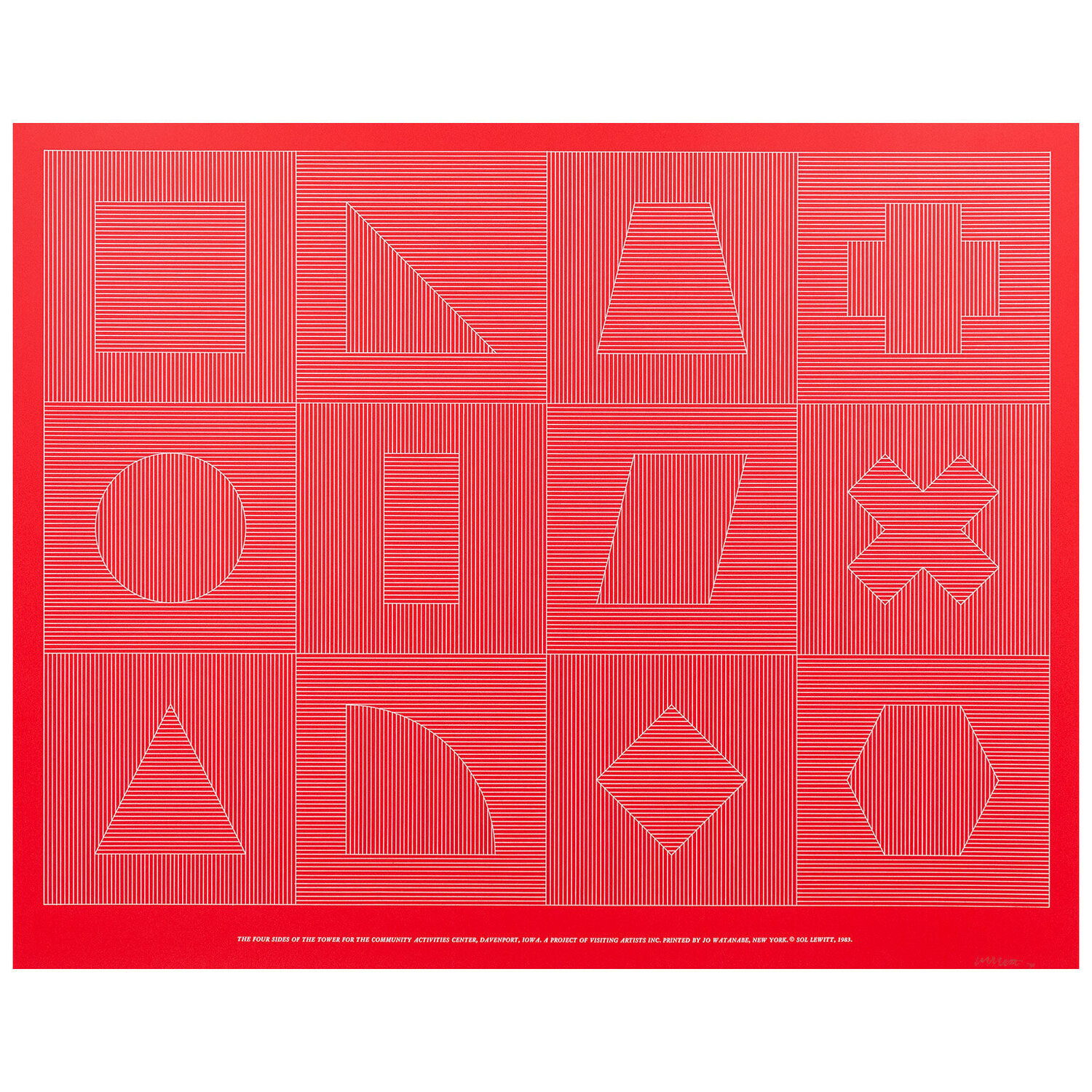 Four Sides of the Tower - Red Sol LeWitt