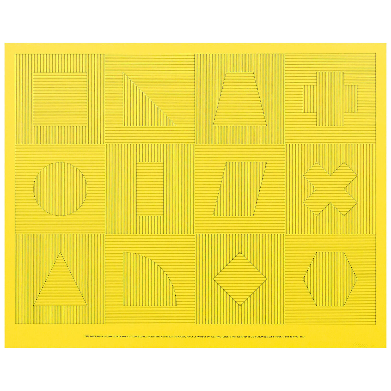 Four Sides of the Tower - Yellow Sol LeWitt