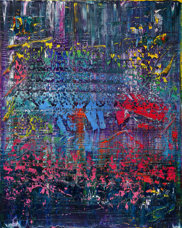 Blue red abstraction Vadim Shamanov