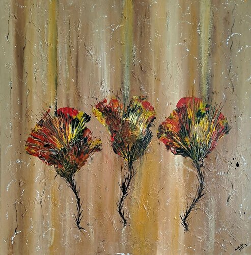 Flower X3 von Igor Kotnik, Malerei kaufen auf Singulart