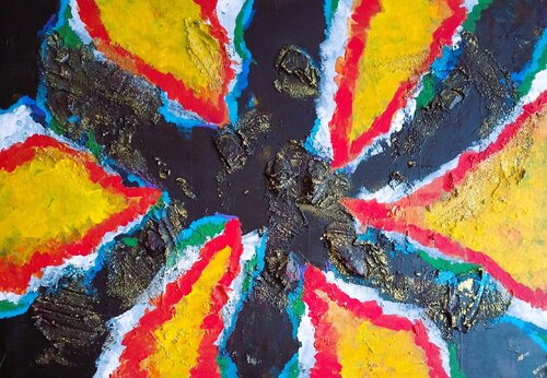 Kaleidoscope Burst van Igor Kotnik, Schilderij te koop op Singulart