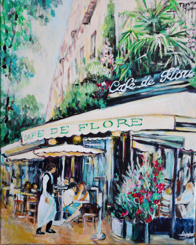 Café de Flore van Ana Smarż, Schilderij te koop op Singulart