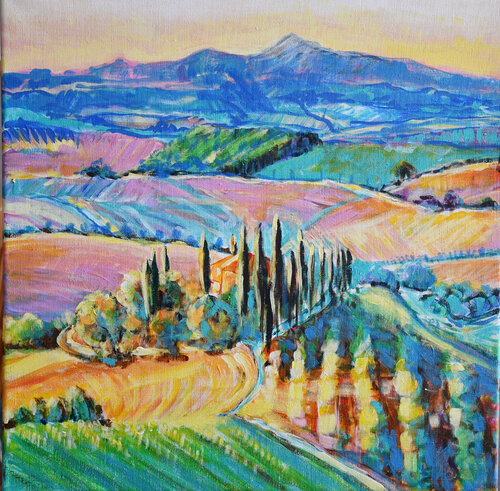 Tuscan Symphony of Colors di Ana Smarż, Pittura in vendita su Singulart